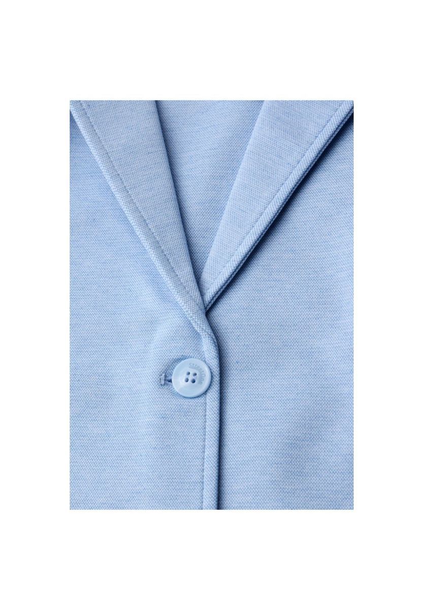 Hellblauer Piqué Strickblazer