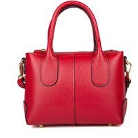 Strukturierte Henkeltasche aus Leder