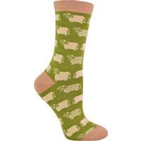 Socken mit Schafmuster aus Bambus