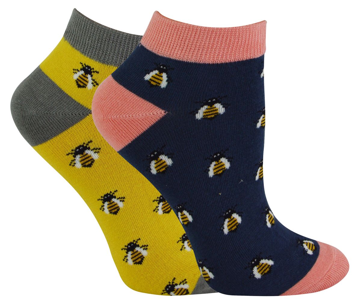 Sneakersocken mit Honigbienen-Muster