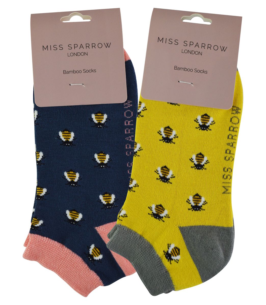 Bambus-Trainer-Socken mit Bienenmuster