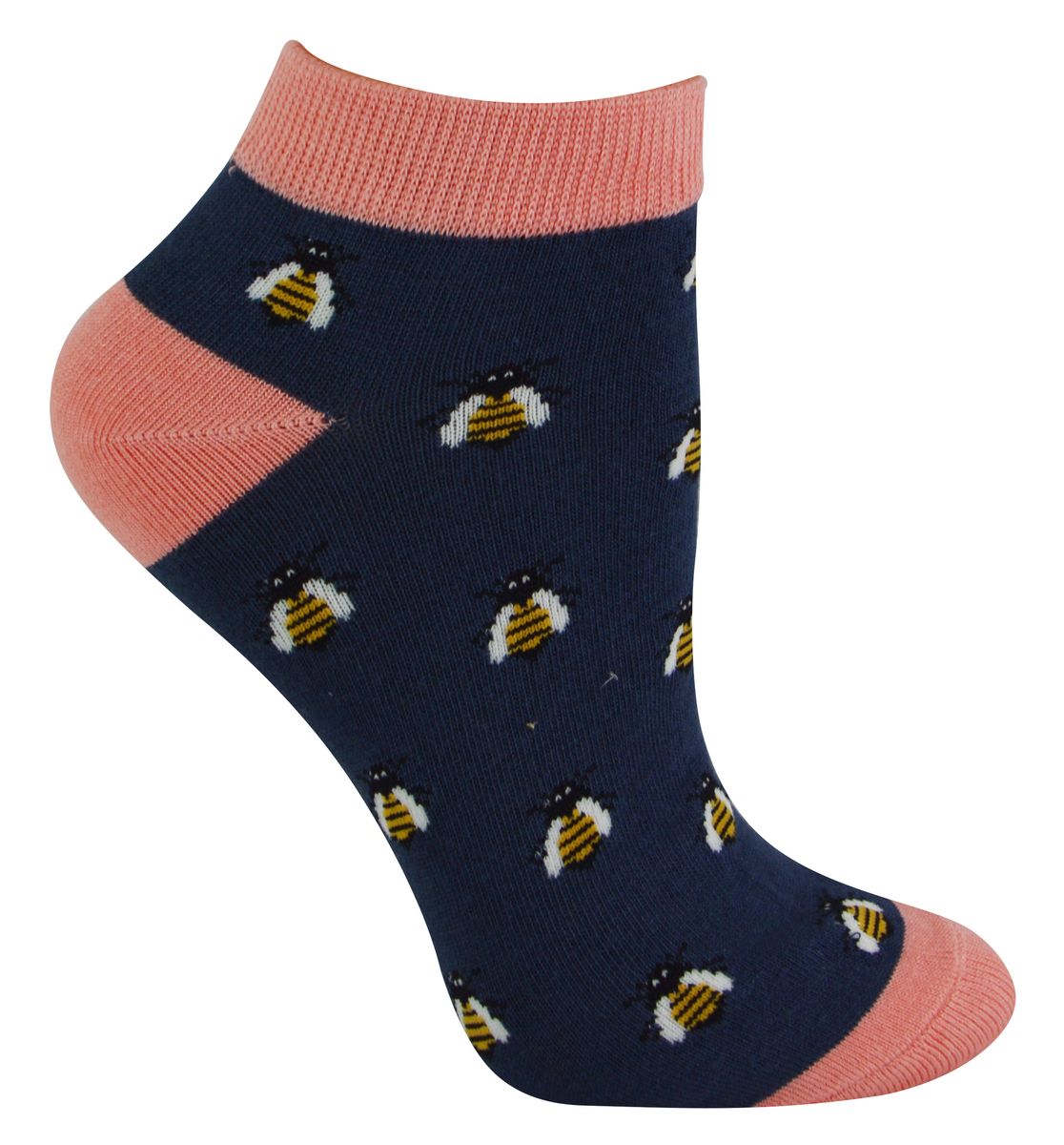 Bambus-Sneakersocken mit Honigbienen-Motiv