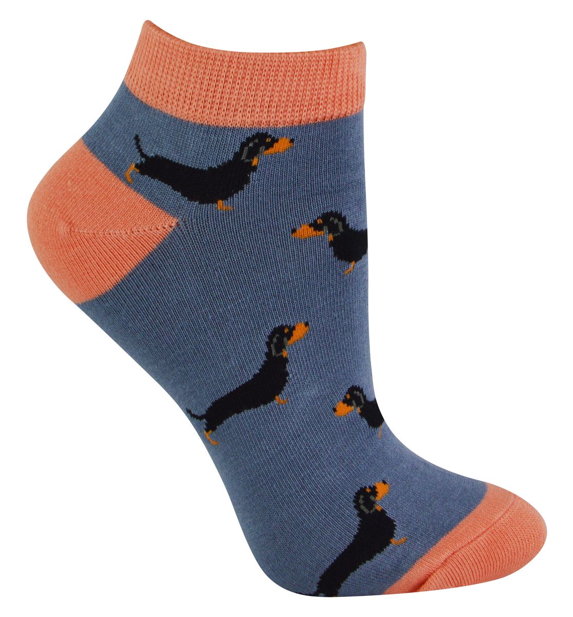 Sneaker-Socken mit Dackel-Motiv