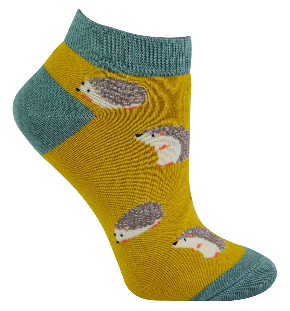 Bambus-Sneakersocken mit Igel-Muster