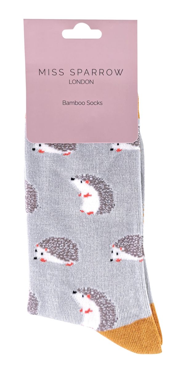 Crew-Socken aus Bambus mit Igelmuster