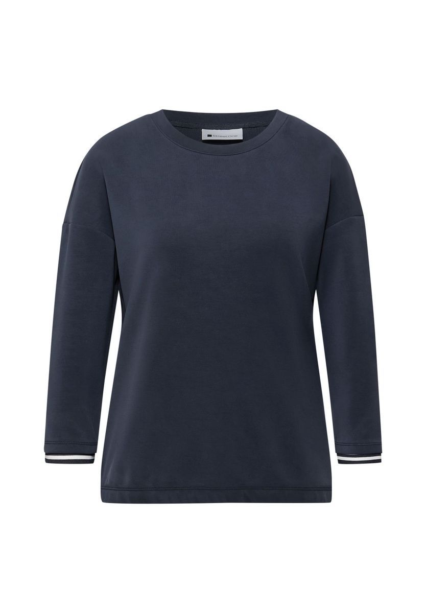 Elegantes marineblaues 3/4-Arm Sweatshirt