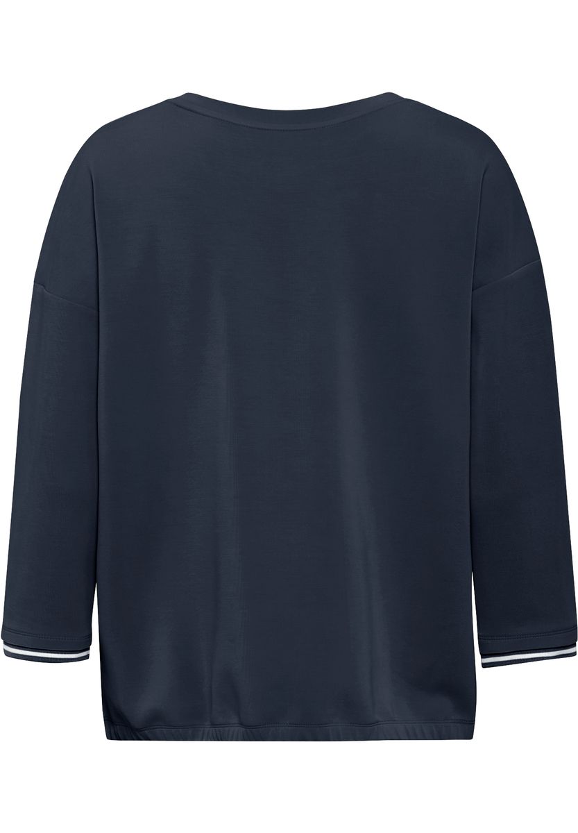Elegantes marineblaues 3/4-Arm Sweatshirt