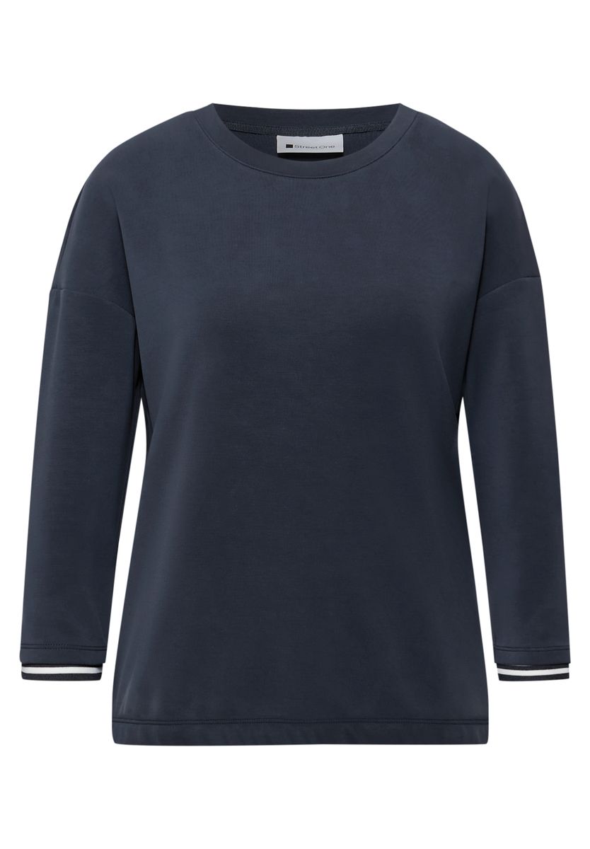 Elegantes marineblaues 3/4-Arm Sweatshirt