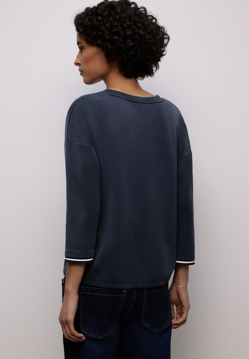 Elegantes marineblaues 3/4-Arm Sweatshirt