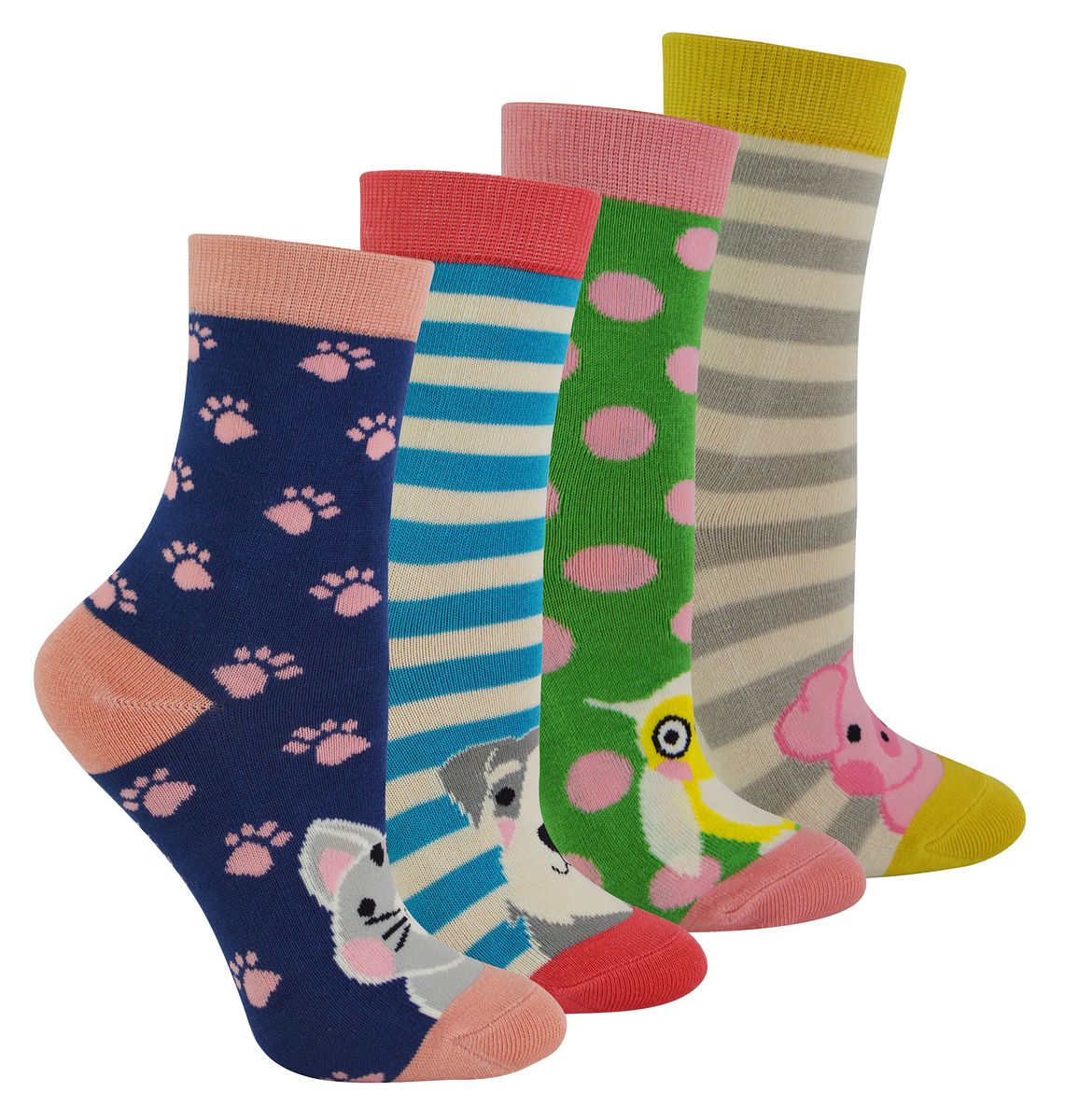 Lustige Motivsocken mit Tiermustern