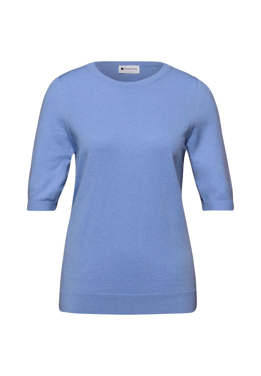 Lässiges Strickoberteil mit Puffärmeln