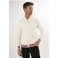 Strukturierte Strickjacke mit Reißverschluss