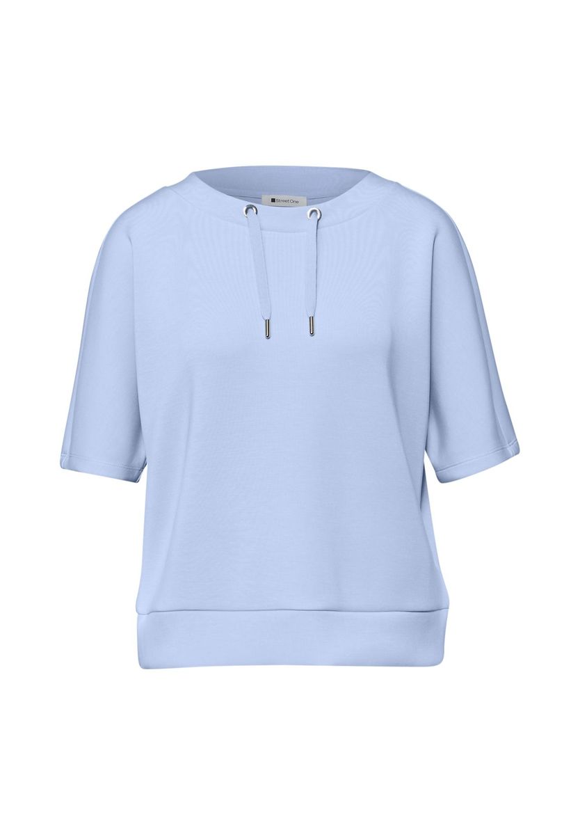 Street One Shirt, U-Boot-Ausschnitt, für Damen, blau, 36