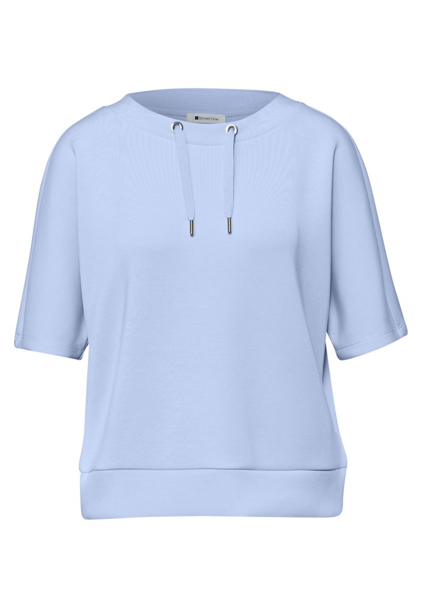 Street One Shirt, U-Boot-Ausschnitt, für Damen, blau, 36