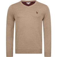 Klassischer Strickpullover mit V-Ausschnitt