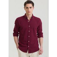Tailliertes Button-Down Baumwollhemd
