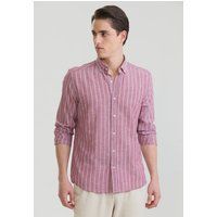 Gestreiftes Hemd mit Button-Down-Kragen