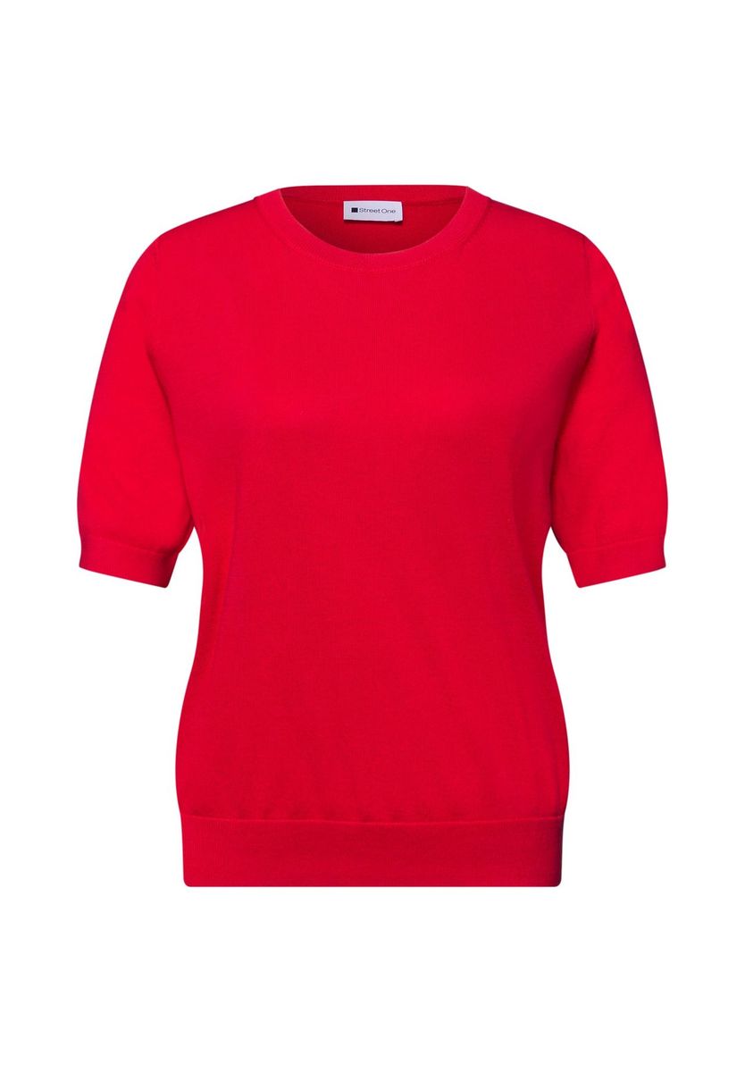 Klassisches Kurzarm-Strickoberteil