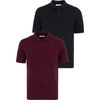 Klassische kurzärmelige Strick-Poloshirts