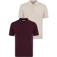 Kurzarm-Feinstrick-Polo im 2er-Pack