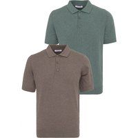 Kurzärmelige Poloshirts im Doppelpack