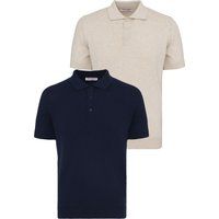Feinstrick-Poloshirts im 2er-Pack