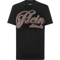Jersey-T-Shirt mit Strass-Signatur