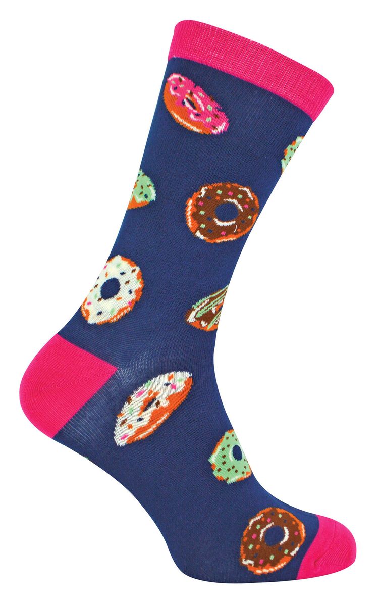 Verspielte Bambussocken mit Donut-Muster