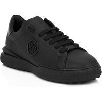 Lo-Top Leder-Sneaker mit Hexagon