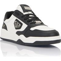 Monochrome Low-Top-Sneaker mit Metall-Details