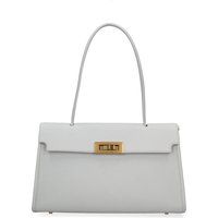 Elegante Strukturierte Leder Schultertasche