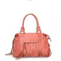 Schicke Leder-Satchel mit Fransen