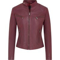 Slim-Fit-Bikerjacke aus Leder
