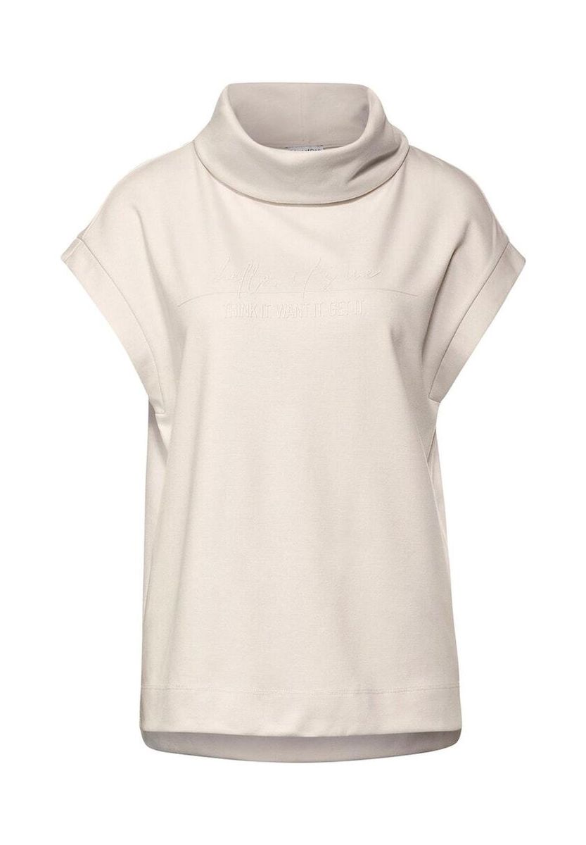 Dream White Rollkragen Top mit Flügelärmeln