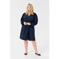 Lockeres A-Linien-Midikleid mit Smokdetails