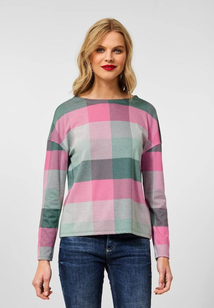 Langarmshirt mit Karomuster