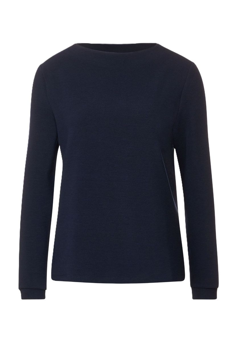 Klassisches, strukturiertes Langarmshirt aus Strick