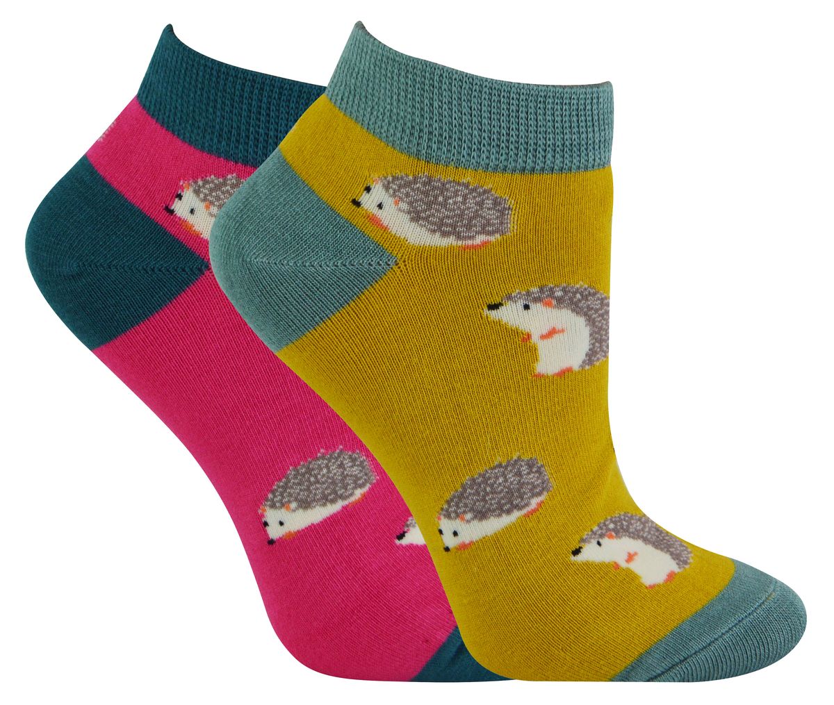 Bambus-Sneakersocken mit Igel-Print