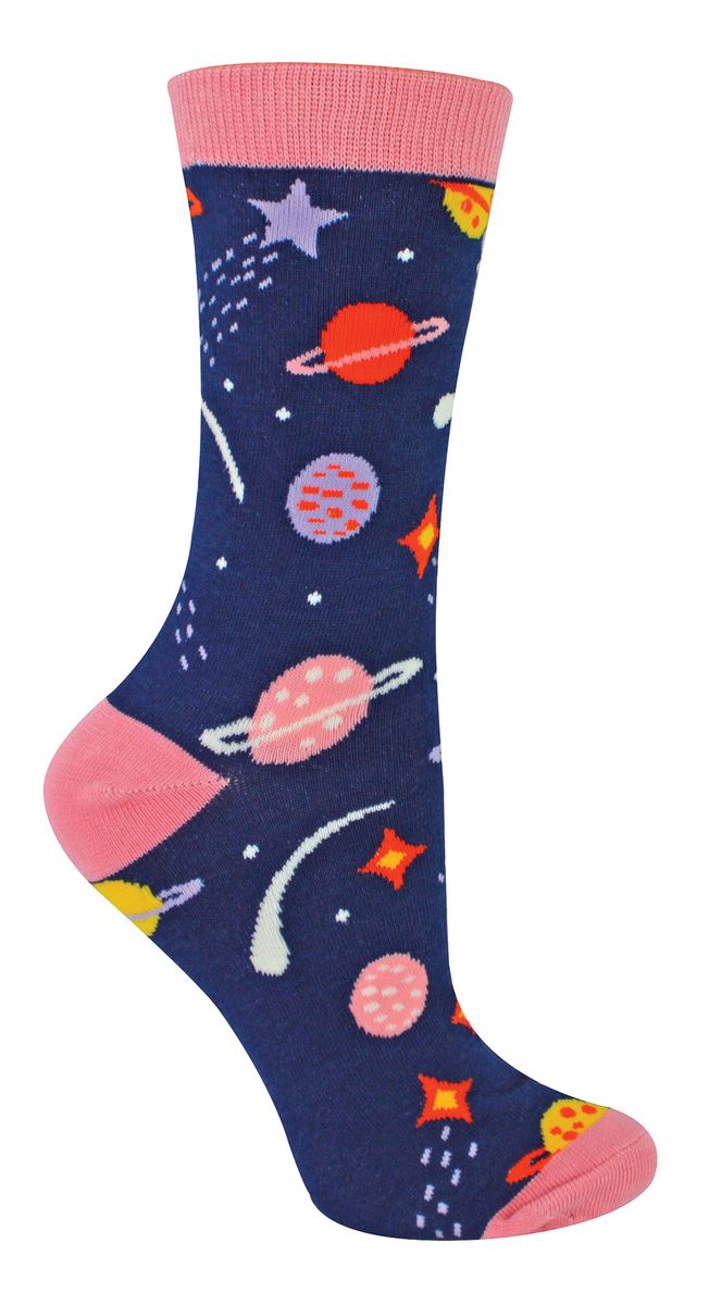 Originelle Socken mit Weltraum-Motiv