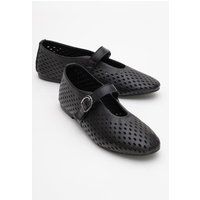 Perforierte Leder Mary Jane Ballerinas