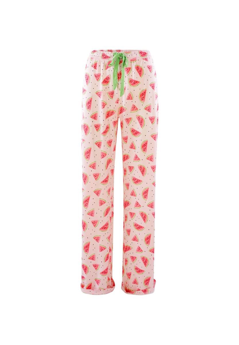 Verspielte Loungewear-Hose mit Wassermelonenmuster