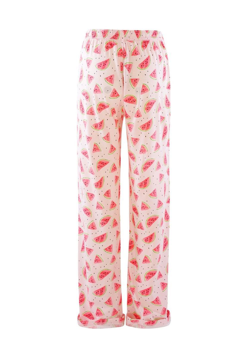 Verspielte Loungewear-Hose mit Wassermelonenmuster