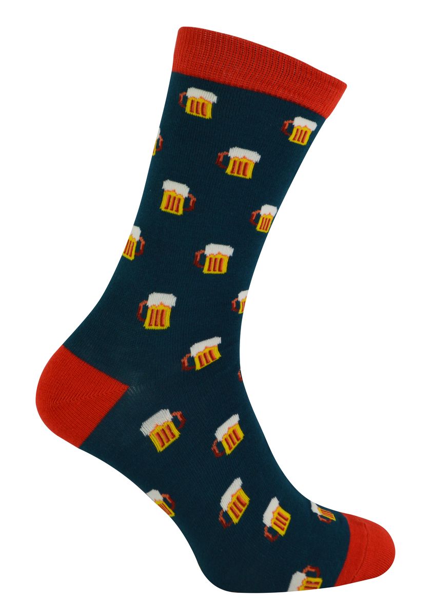 Originelle Bambussocken mit Bier-Motiv
