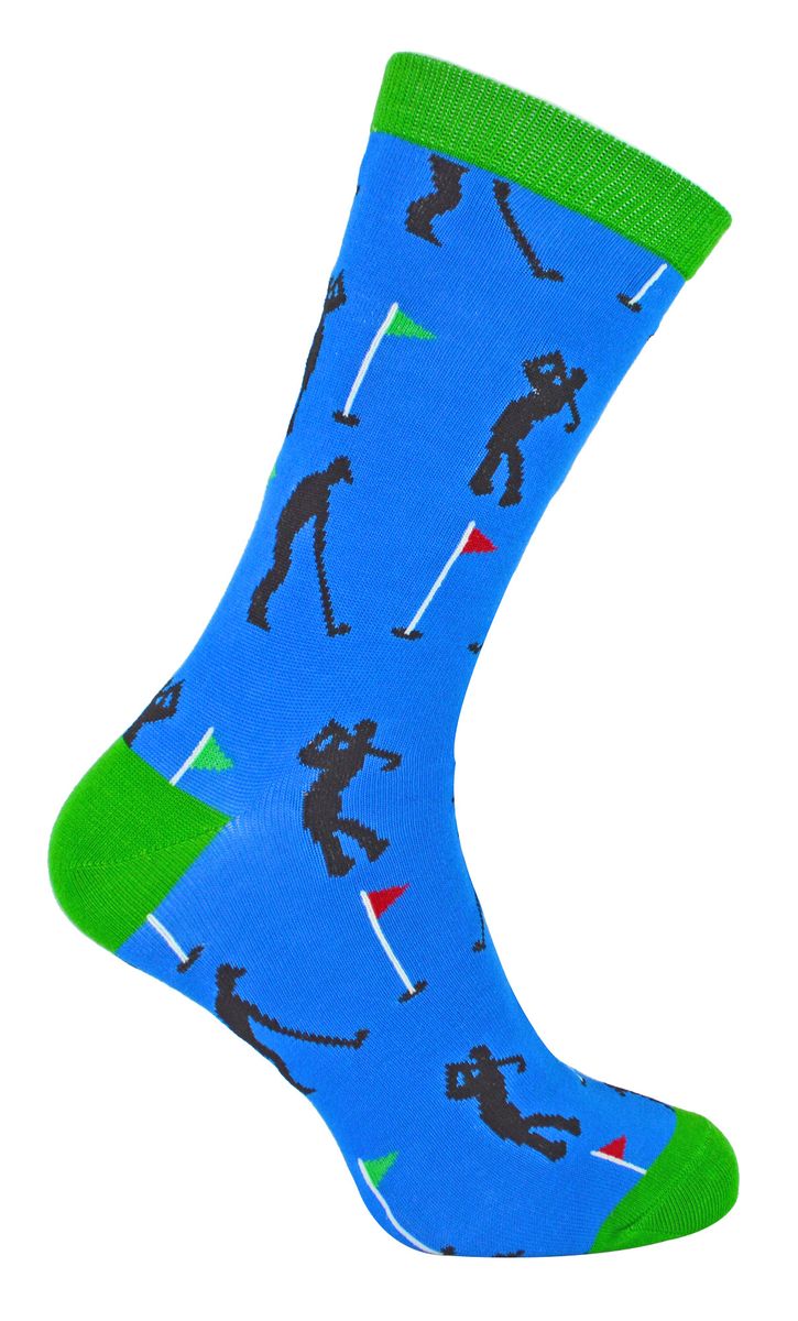 Muster-Socken mit Golf-Motiven