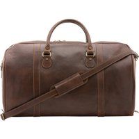 Klassische Leder-Duffel-Reisetasche
