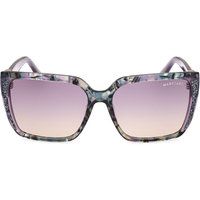 Marmorierte Verlaufs-Sonnenbrille mit Kristallverzierung