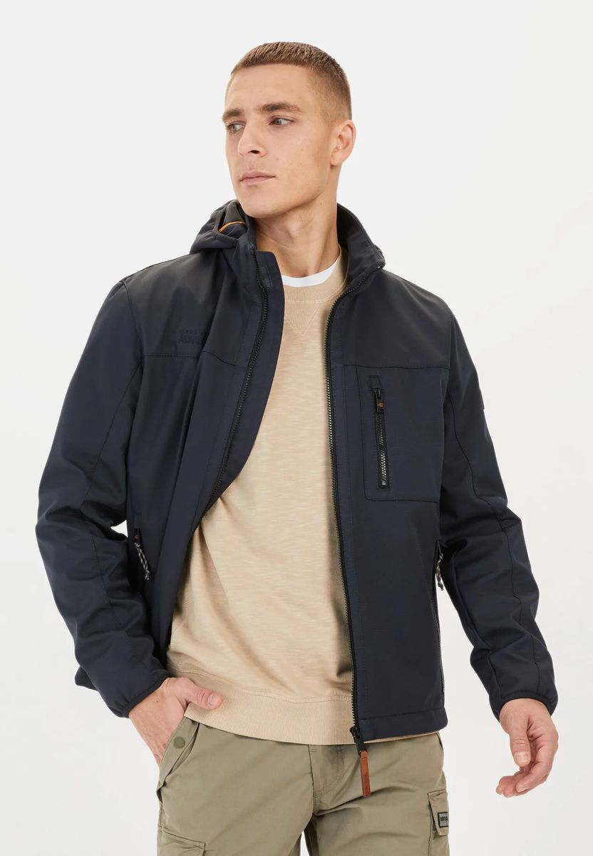 camel active Softshelljacke, Stehkragen, für Herren, blau, 50