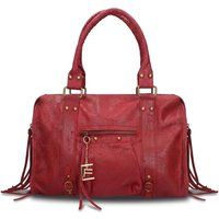 Bowlingtasche aus Leder mit Fransen