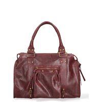 Leder-Henkeltasche im Vintage-Look
