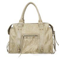Nieten-Henkeltasche im Used-Look